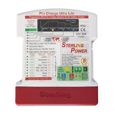 Sterling Power 12V 30A 2 outputs Pro Charge Ultra LITE PN:LPCU1230